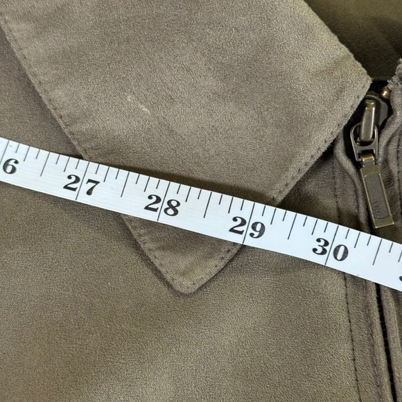 Gary Player Faux Suede Zip Jacket Taupe Brown Mens XXL Classic Golf Style - Picture 5 of 11